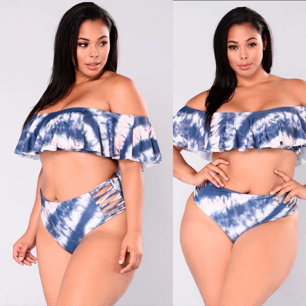 Plus Size Tide Dye Bathing Suit